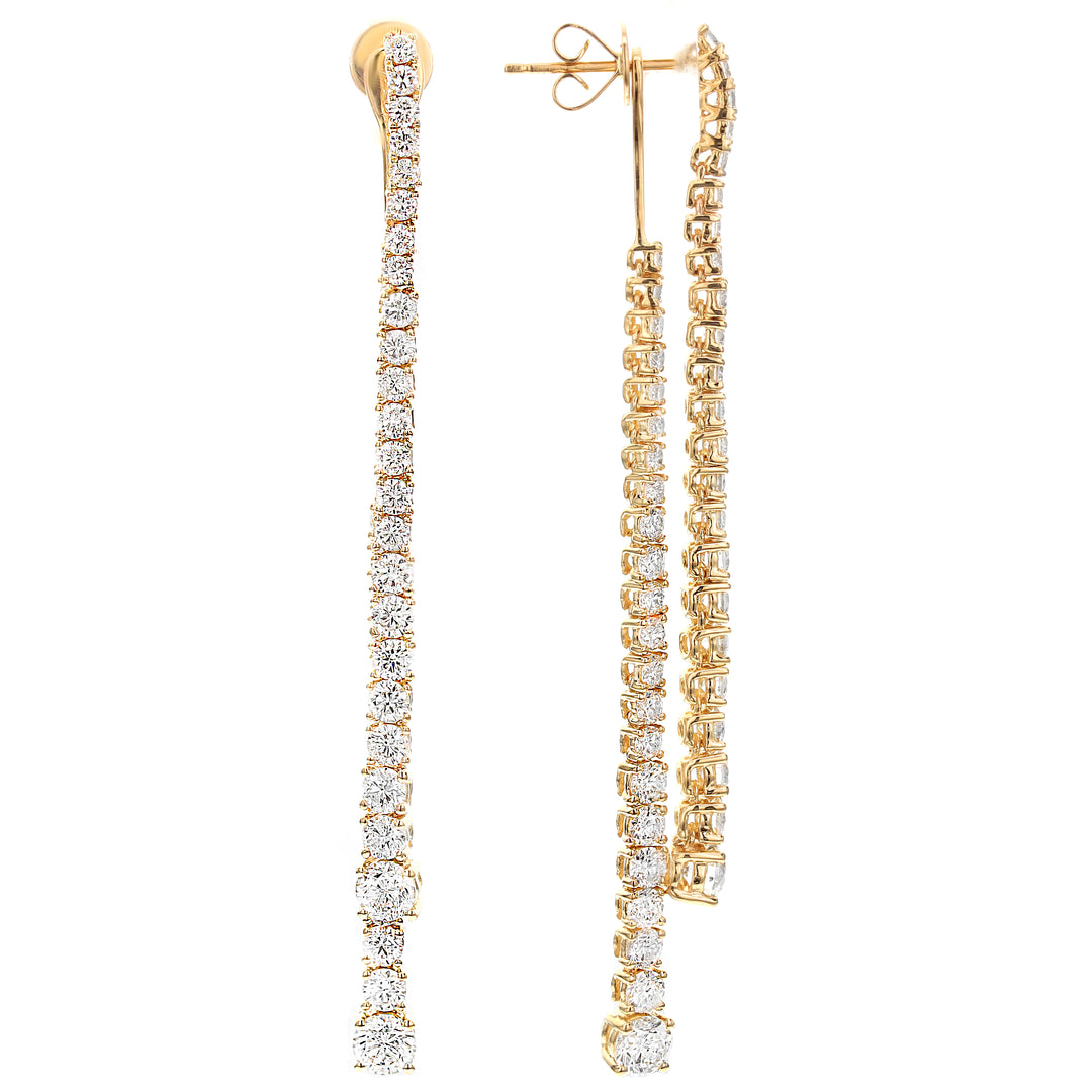 Diamond Double Drop Earrings
