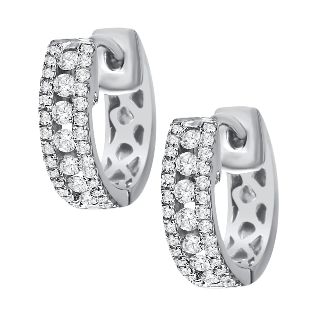 .35 Carat Diamond Huggie Hoops