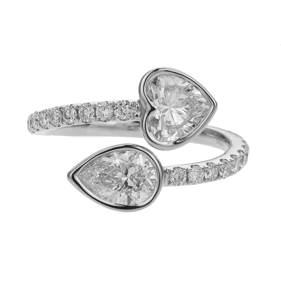Fancy Shape Diamond Bypass Ring