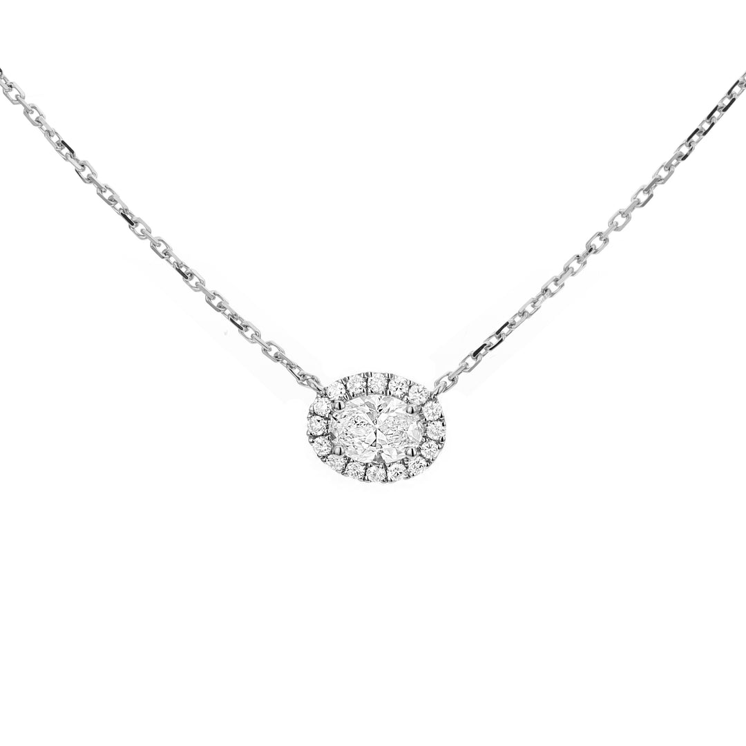 Oval Diamond Necklace