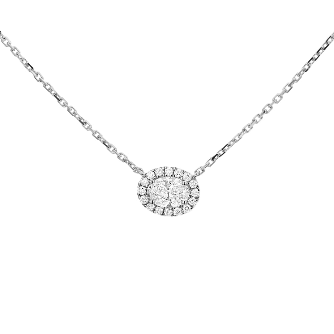 Oval Diamond Necklace
