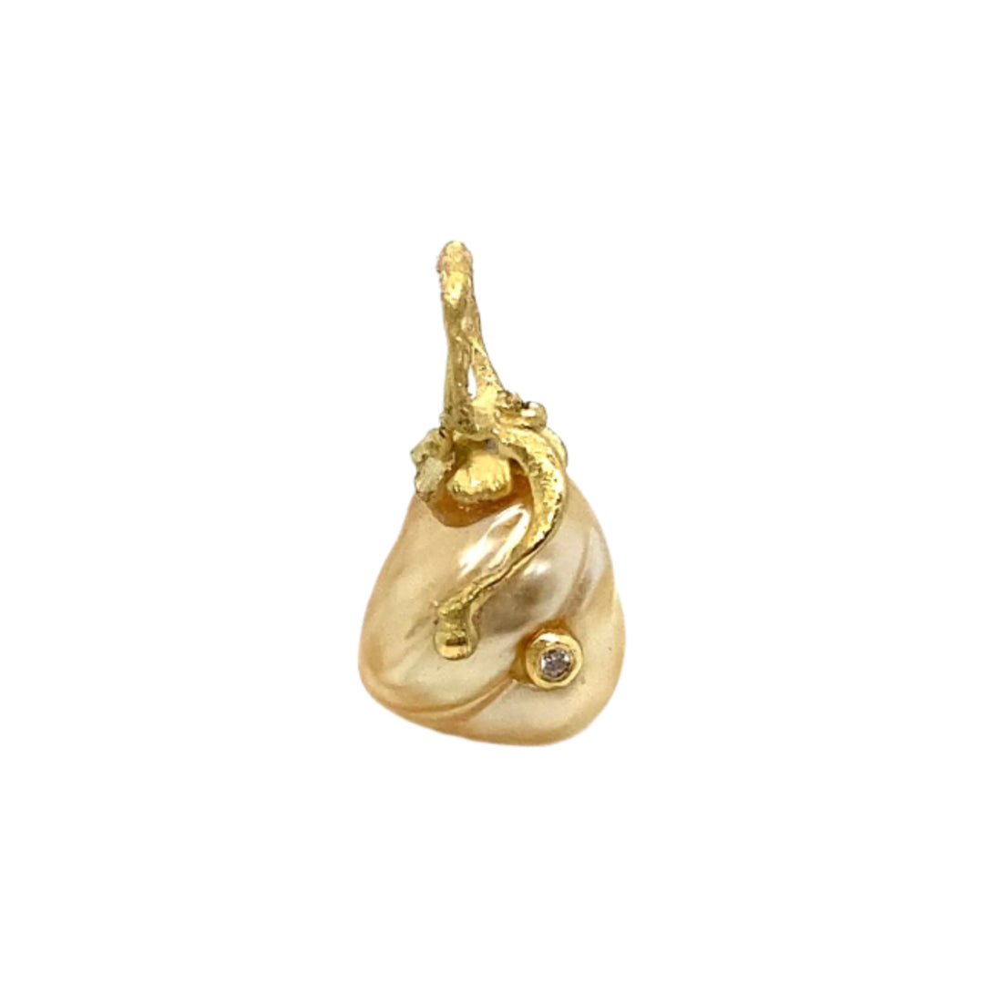 Golden South Sea Keshi Pearl Pendant