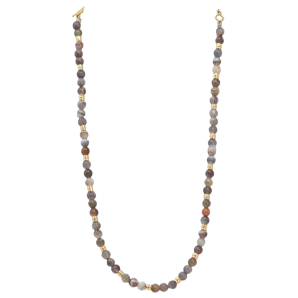 Botswana Agate Beaded Necklace