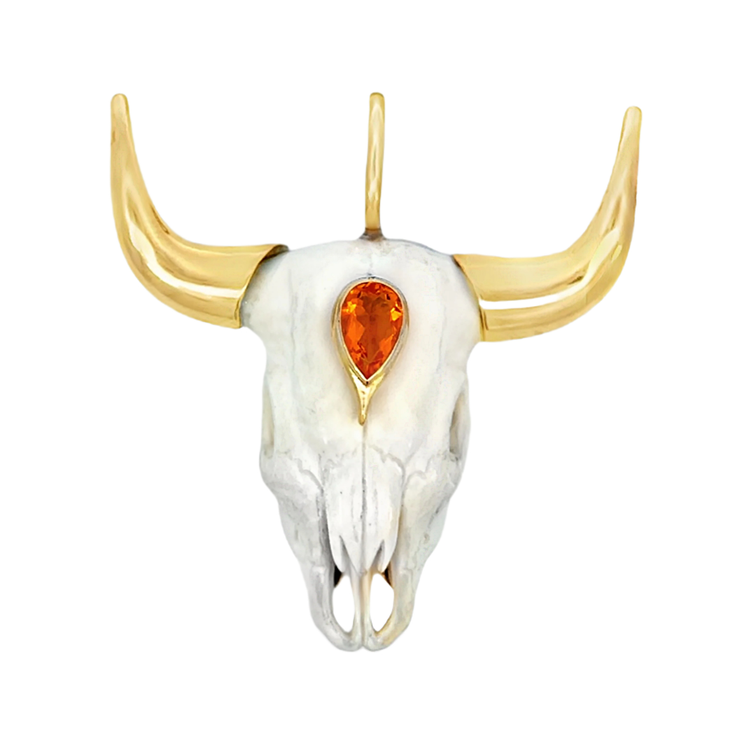 Carved Mammoth Bull Pendant