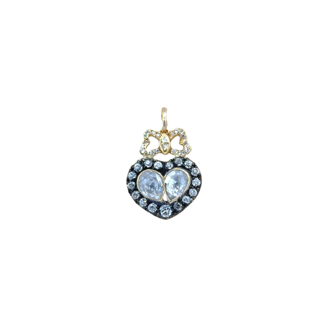 Vintage Double Heart Pendant