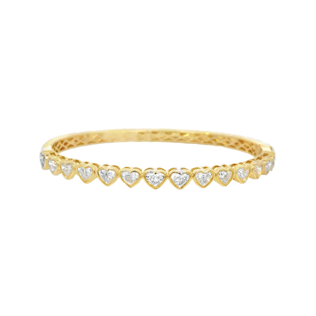 3.50 Carat Heart Shaped Diamond Bracelet