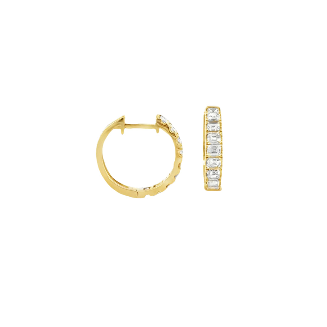 .75 Diamond Hoop Earring
