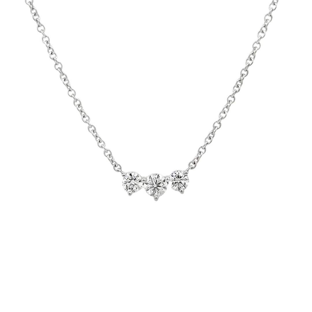 .75 Carat 3 Stone Necklace