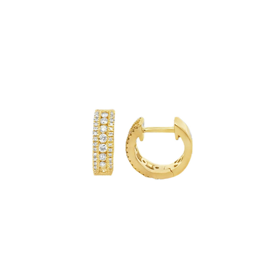 .35 Carat Diamond Huggie Hoops