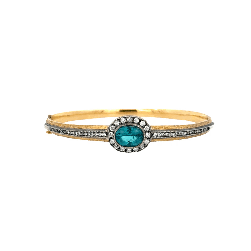 Blue Tourmaline Bangle