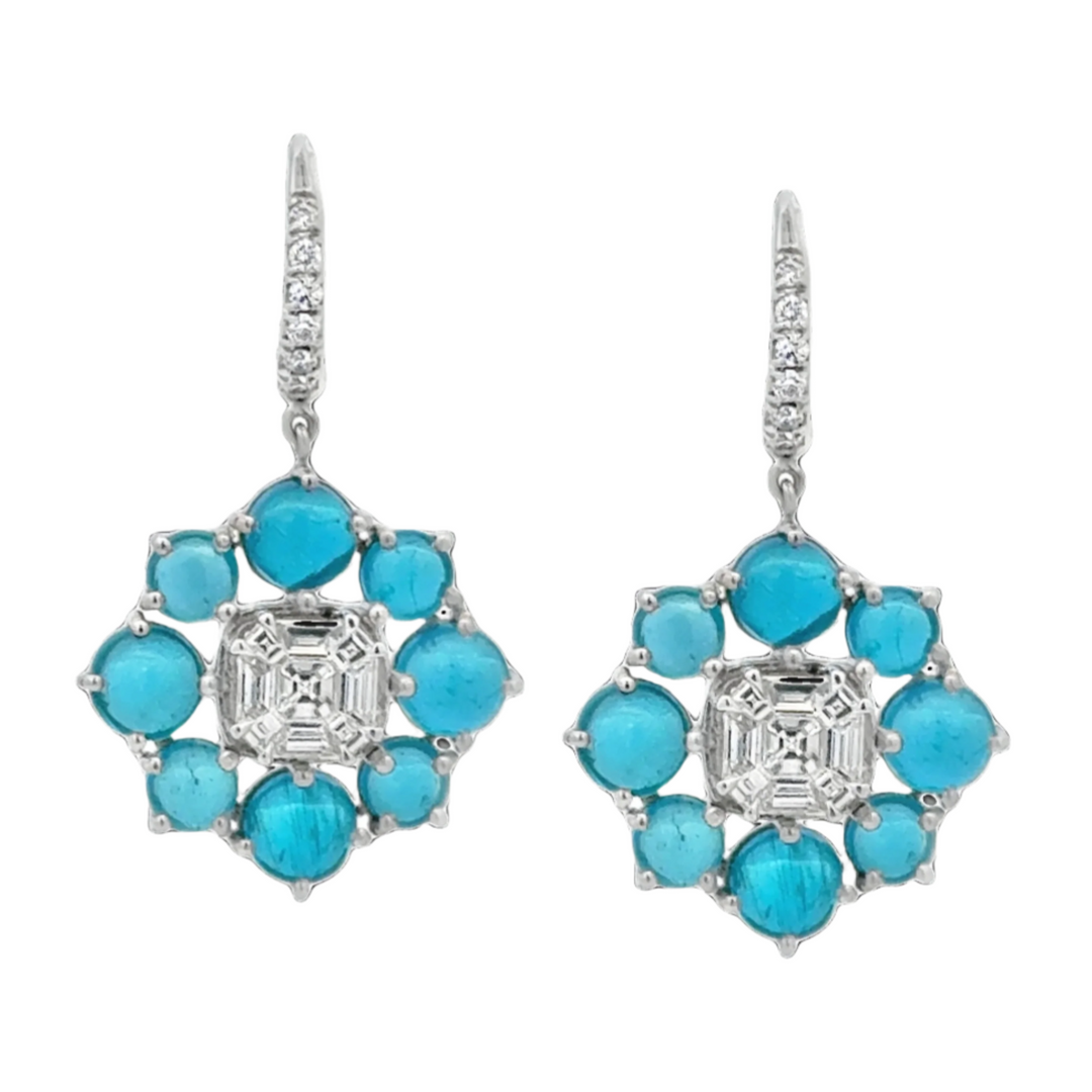 Apatite Flower Drop Earrings