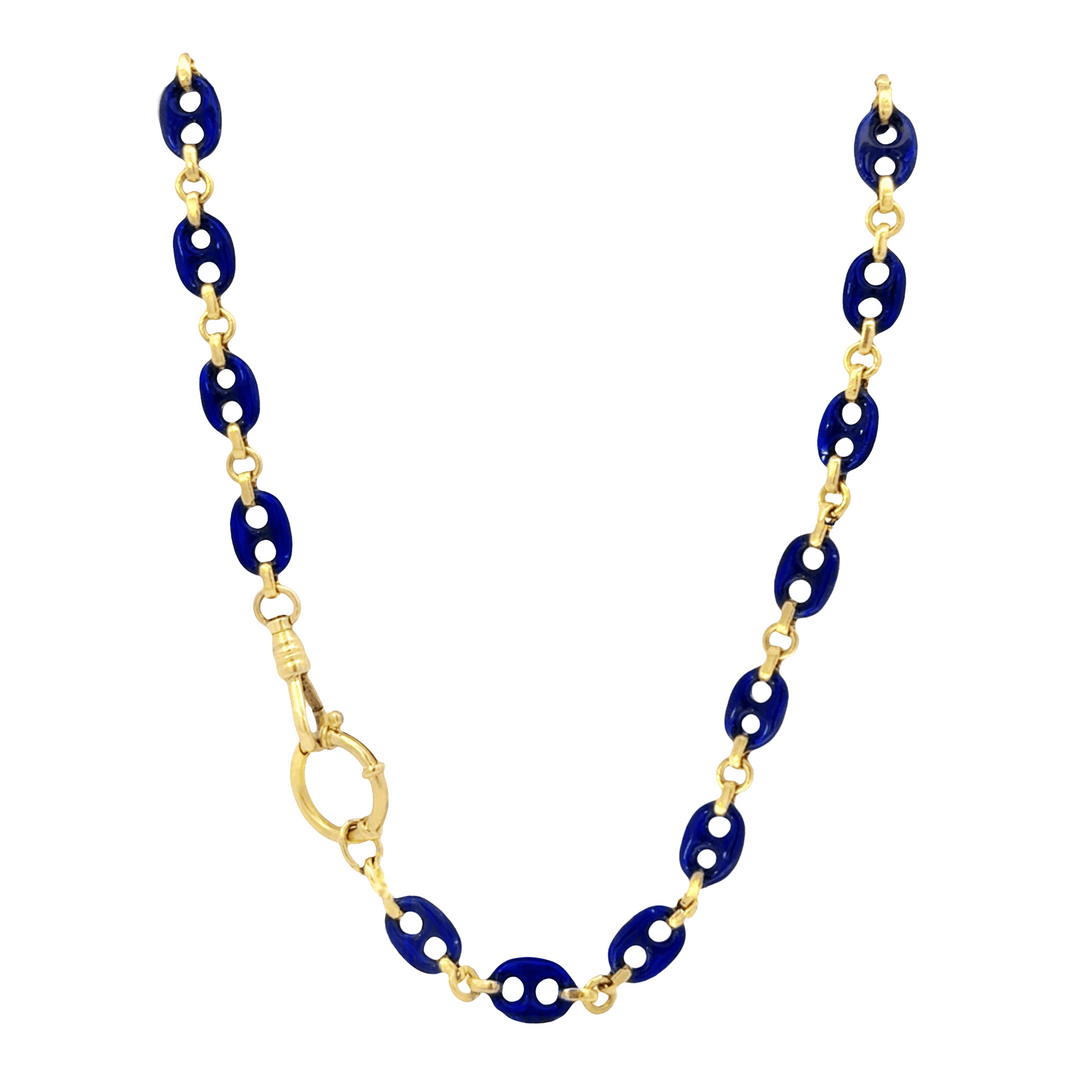 Vintage Blue Enamel Chain