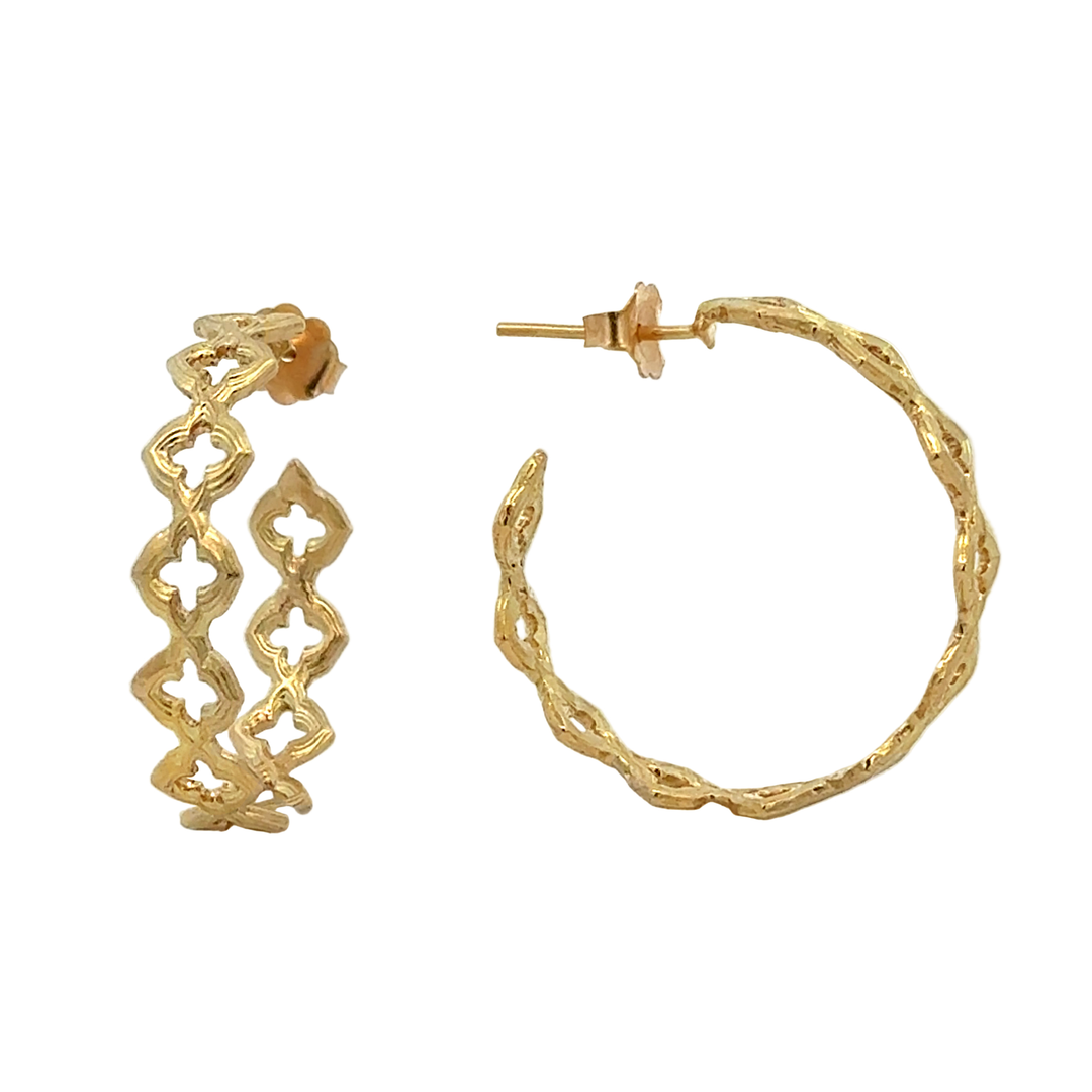 Open Scroll Hoop Earrings