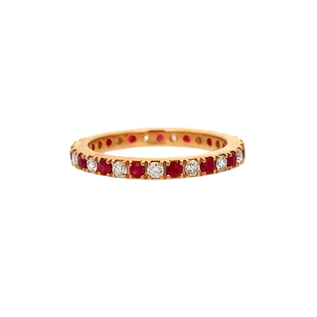 Diamond and Ruby Eternity Ring