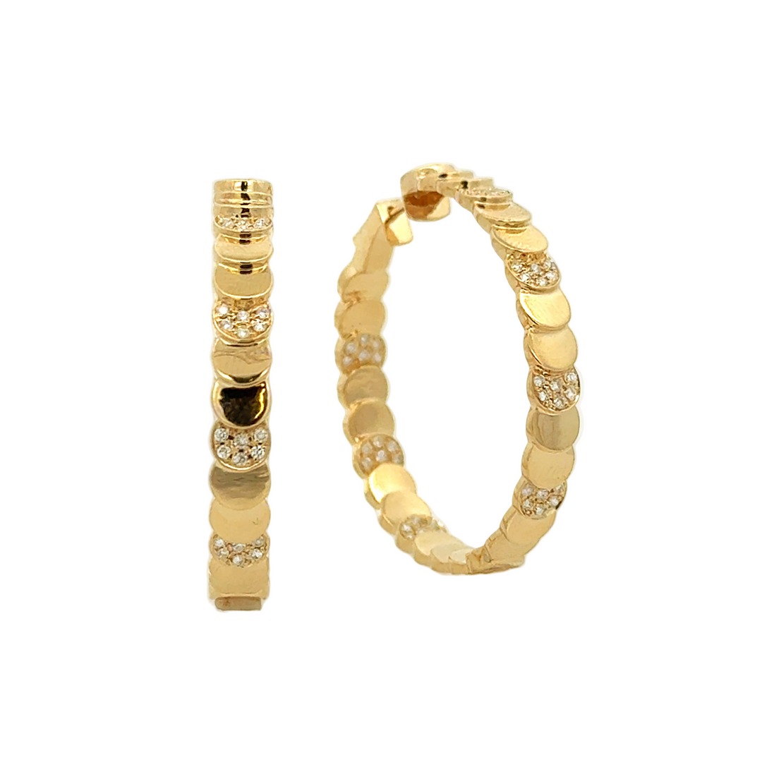 Diamond Hoop Earrings