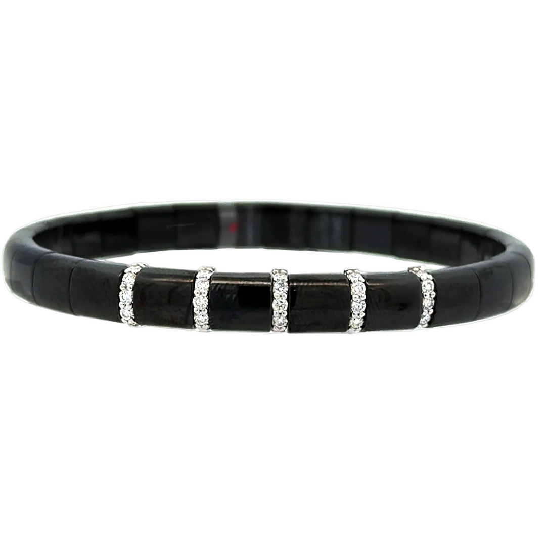 5 Station Diamond Stretch Bracelet