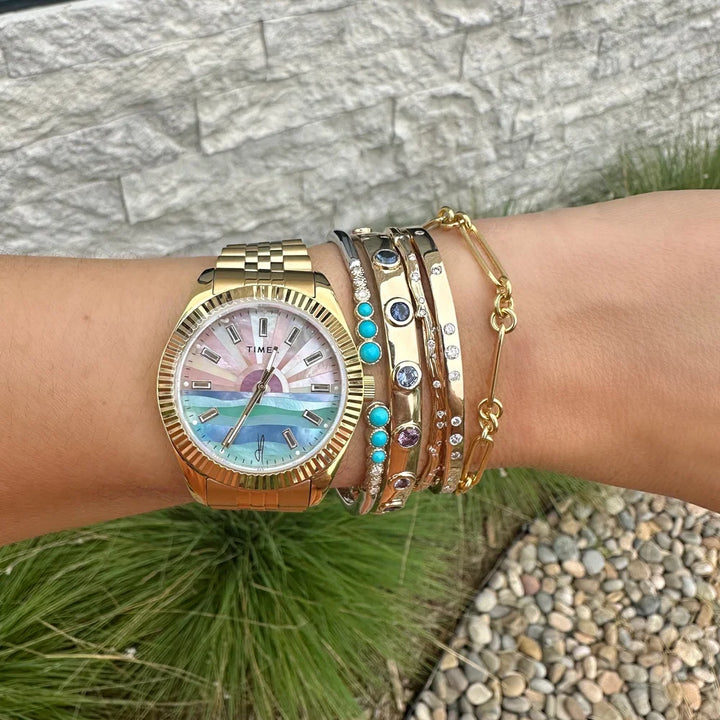 Alternating Paperclip Chain Bracelet