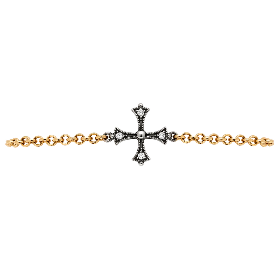 Diamond Cross Bracelet