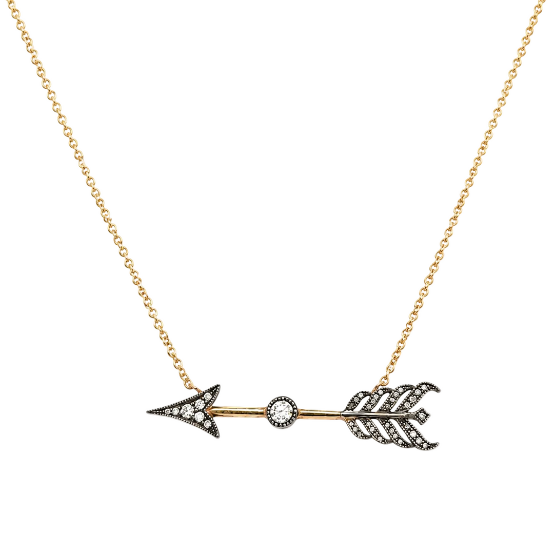 Diamond Arrow Pendant Necklace