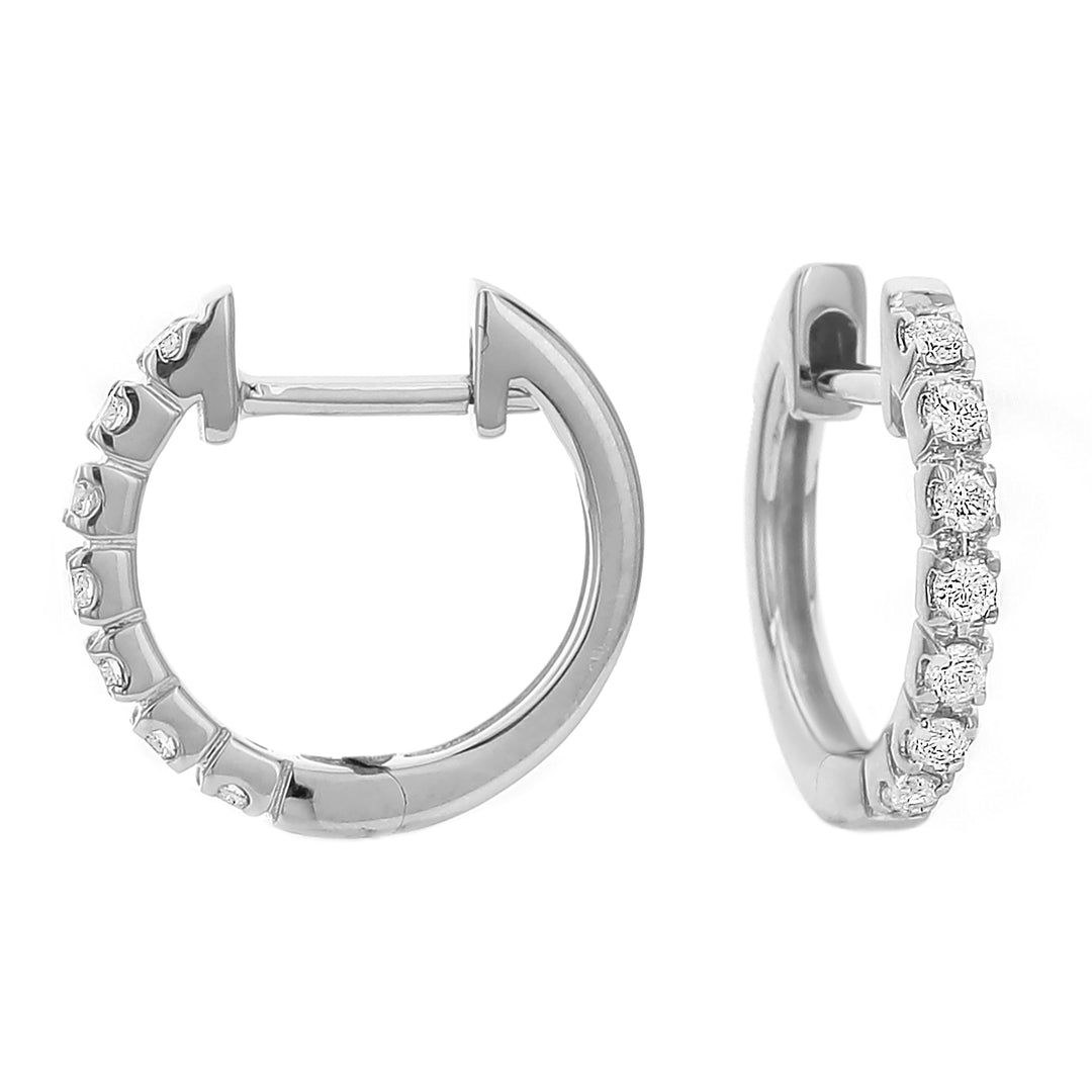 .50 Carat Diamond Huggie Hoop Earrings