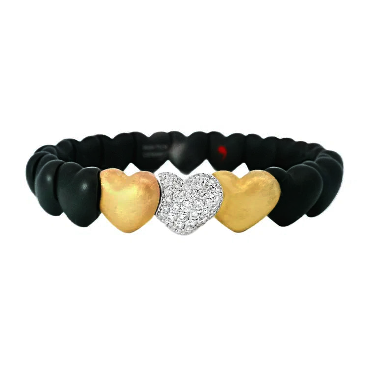 Diamond Heart Stretch Bracelet