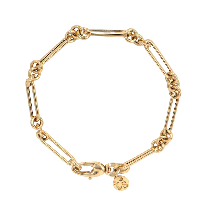 Alternating Paperclip Chain Bracelet