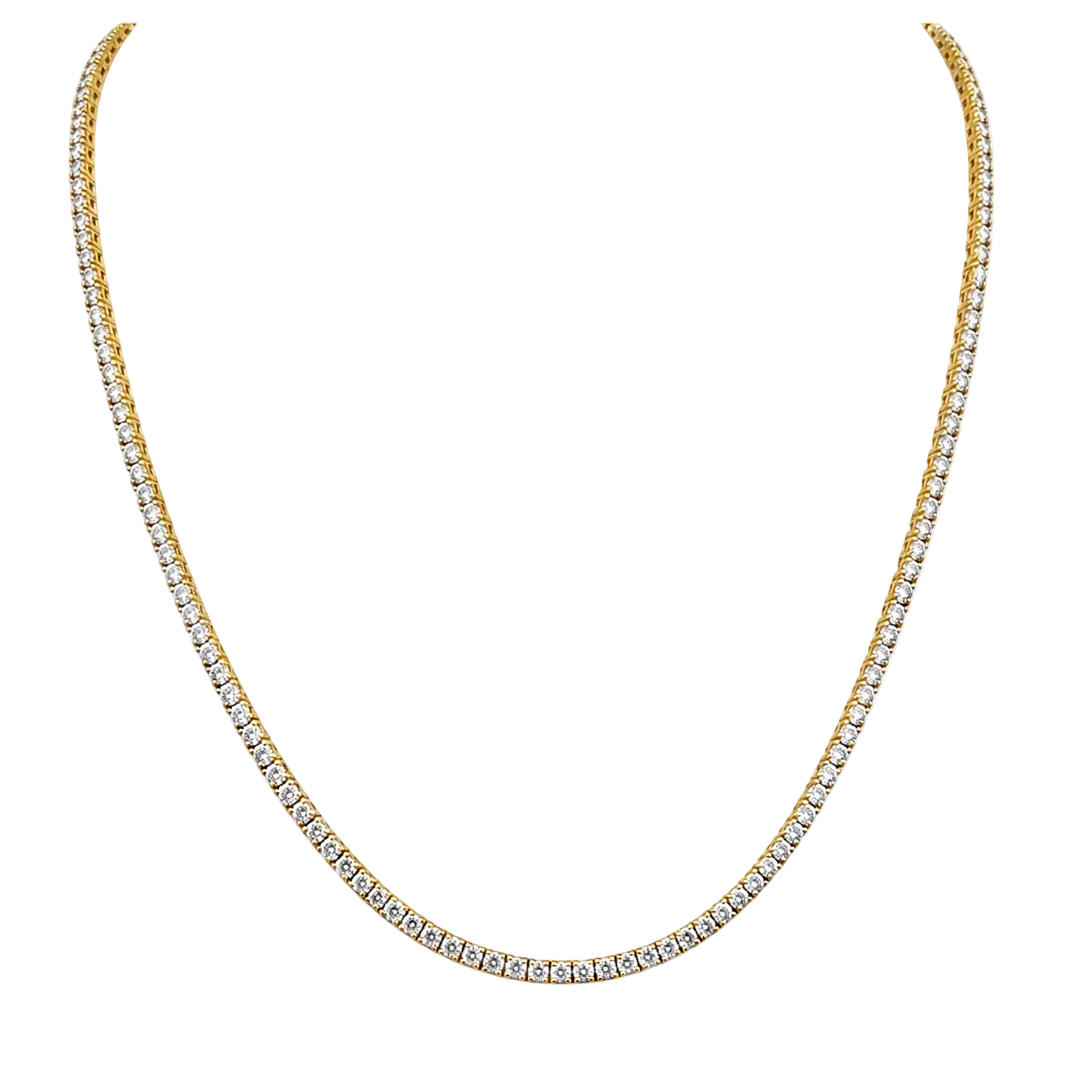 8.20 Carat Diamond Tennis Necklace