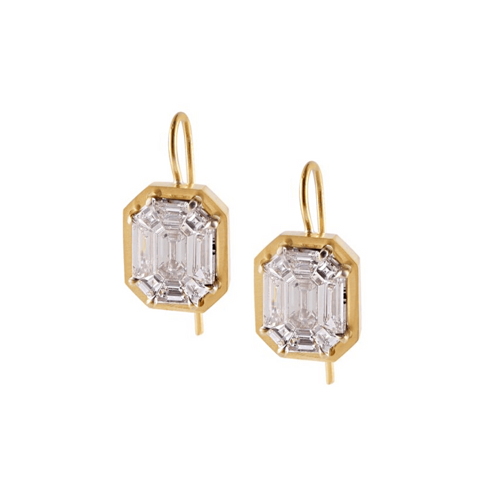 Mosaic Diamond Drop Earrings