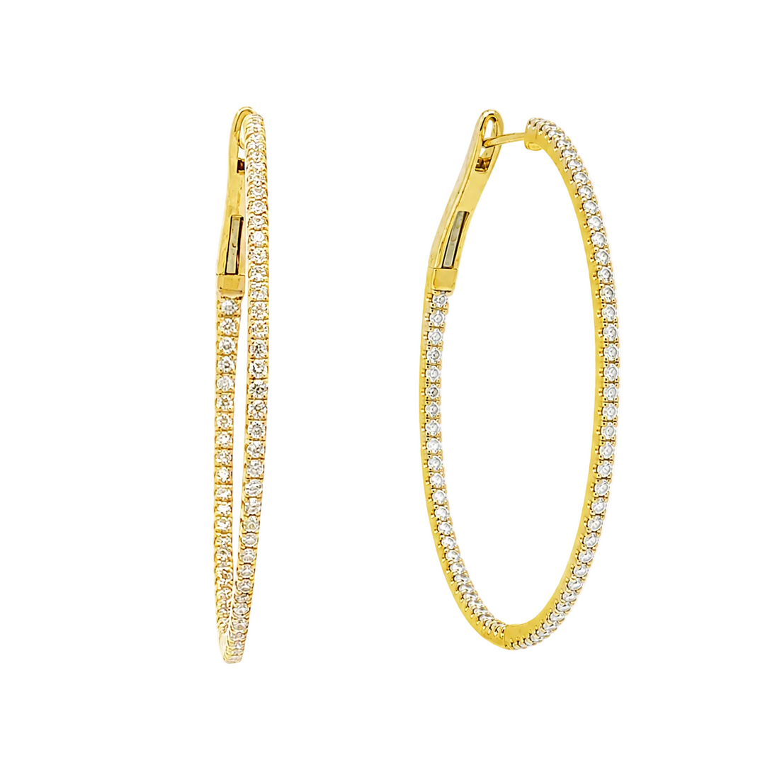 Diamond Inside Out Hoop