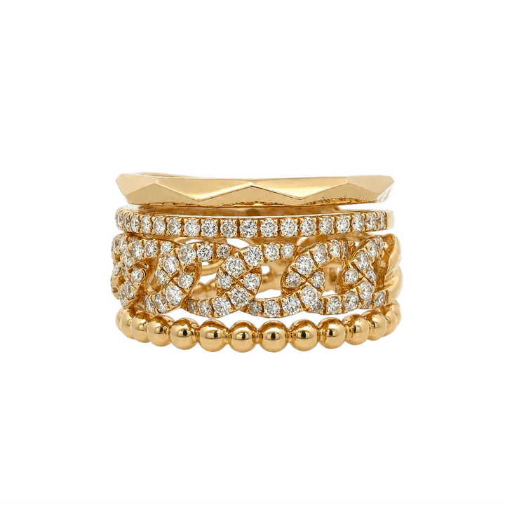 .75 Carat Diamond 4 Stack Ring