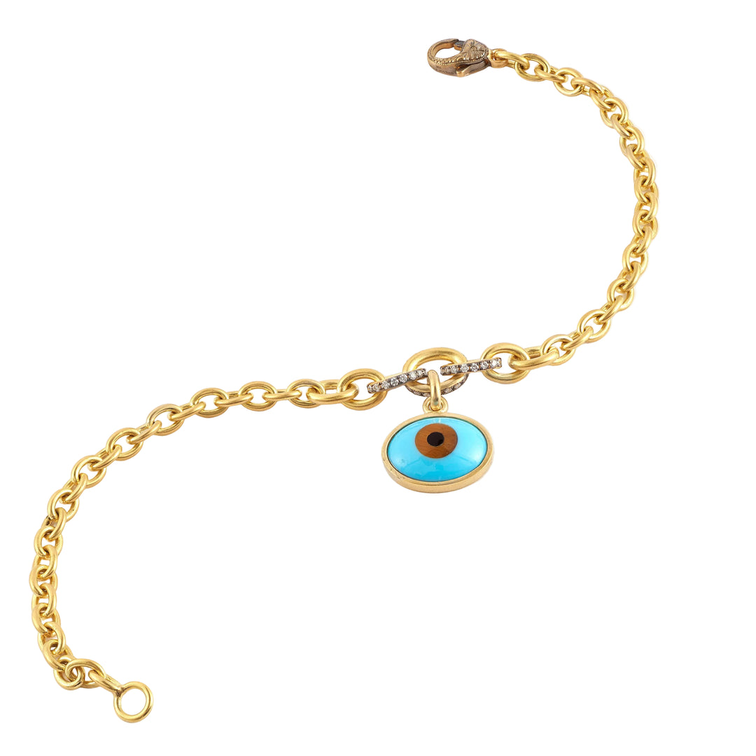 Turquoise Evil Eye Diamond Bracelet