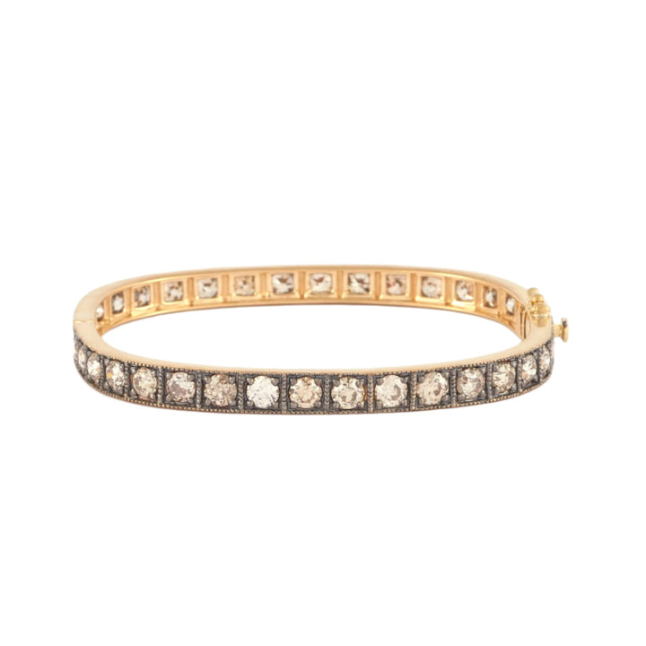 Champagne Diamond Square Bangle