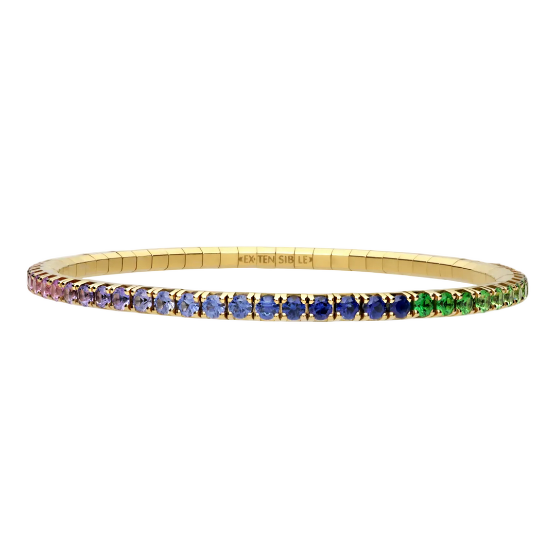 Rainbow Sapphire Tennis Bracelet
