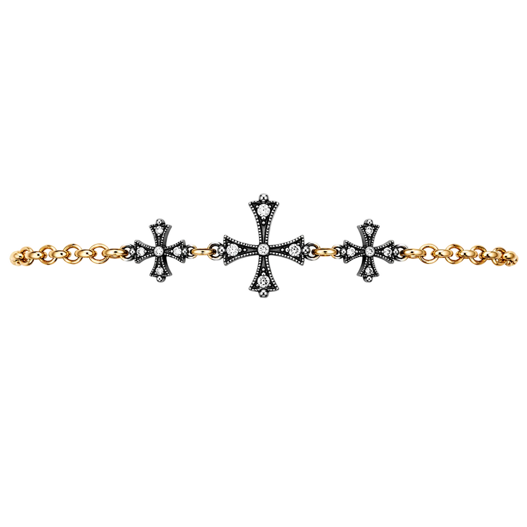 Triple Cross Diamond Bracelet