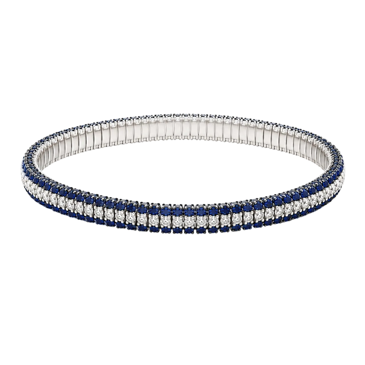 Giotto Blue Sapphire And Diamond Stretch Bracelet