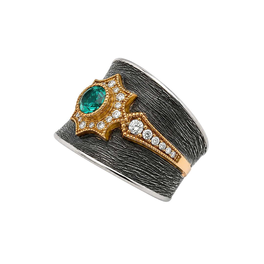 Tourmaline And Diamond Cigar Band