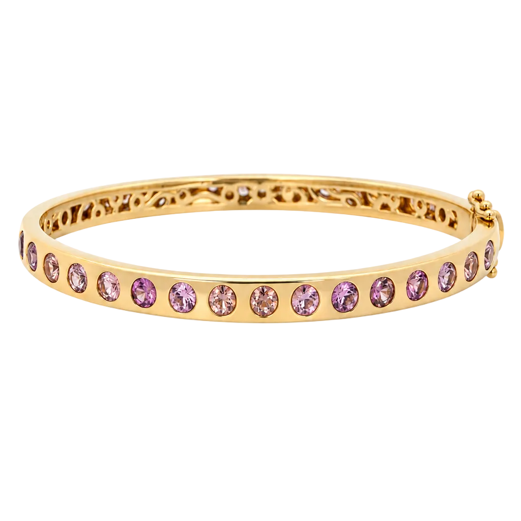 Day and Night Engraved Diamond Bangle