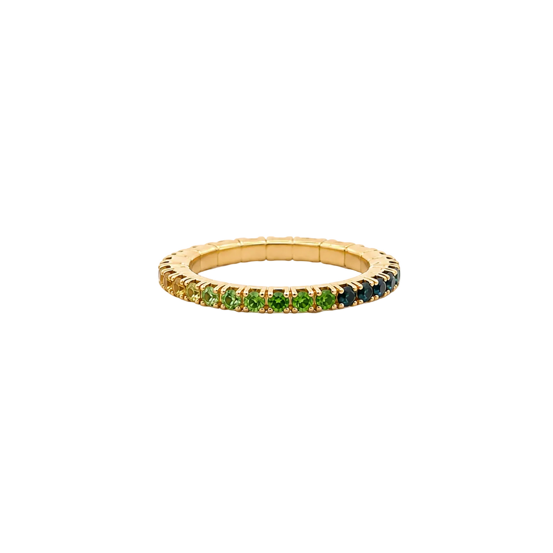Rainbow Sapphire Stretch Ring