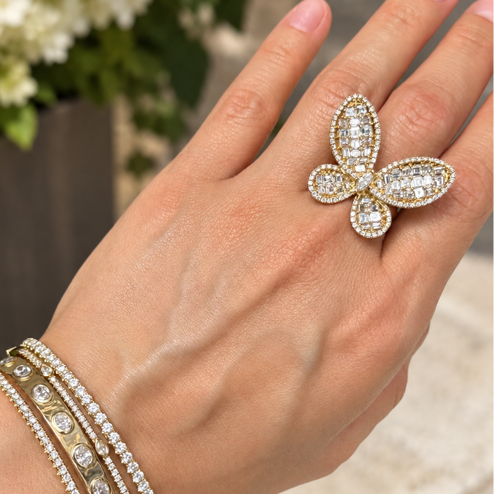 Diamond Butterfly Ring