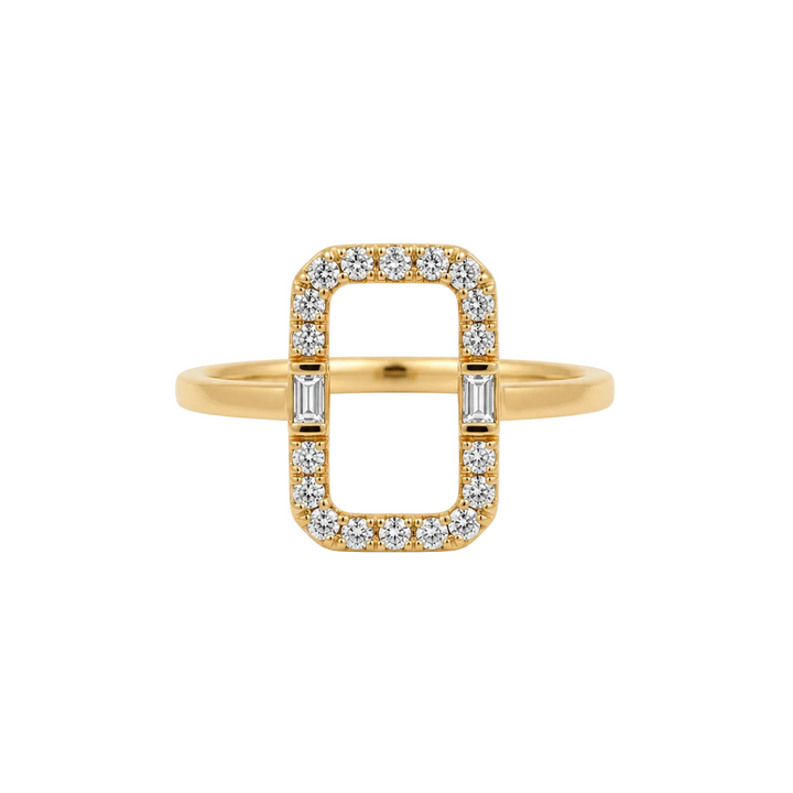 Square Pavé Diamond Band