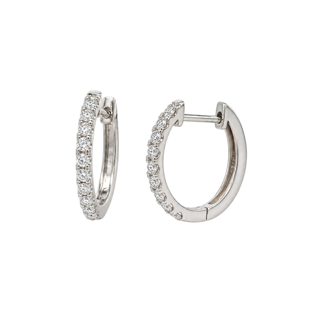 Pavé Diamond Huggie Earrings