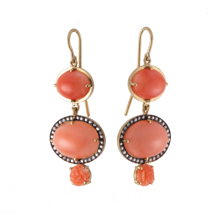 Coral Drop Earrings