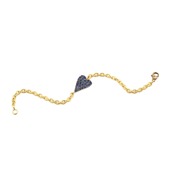 Sapphire Heart Bracelet