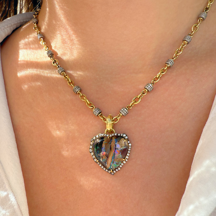 Opal Heart Pendant