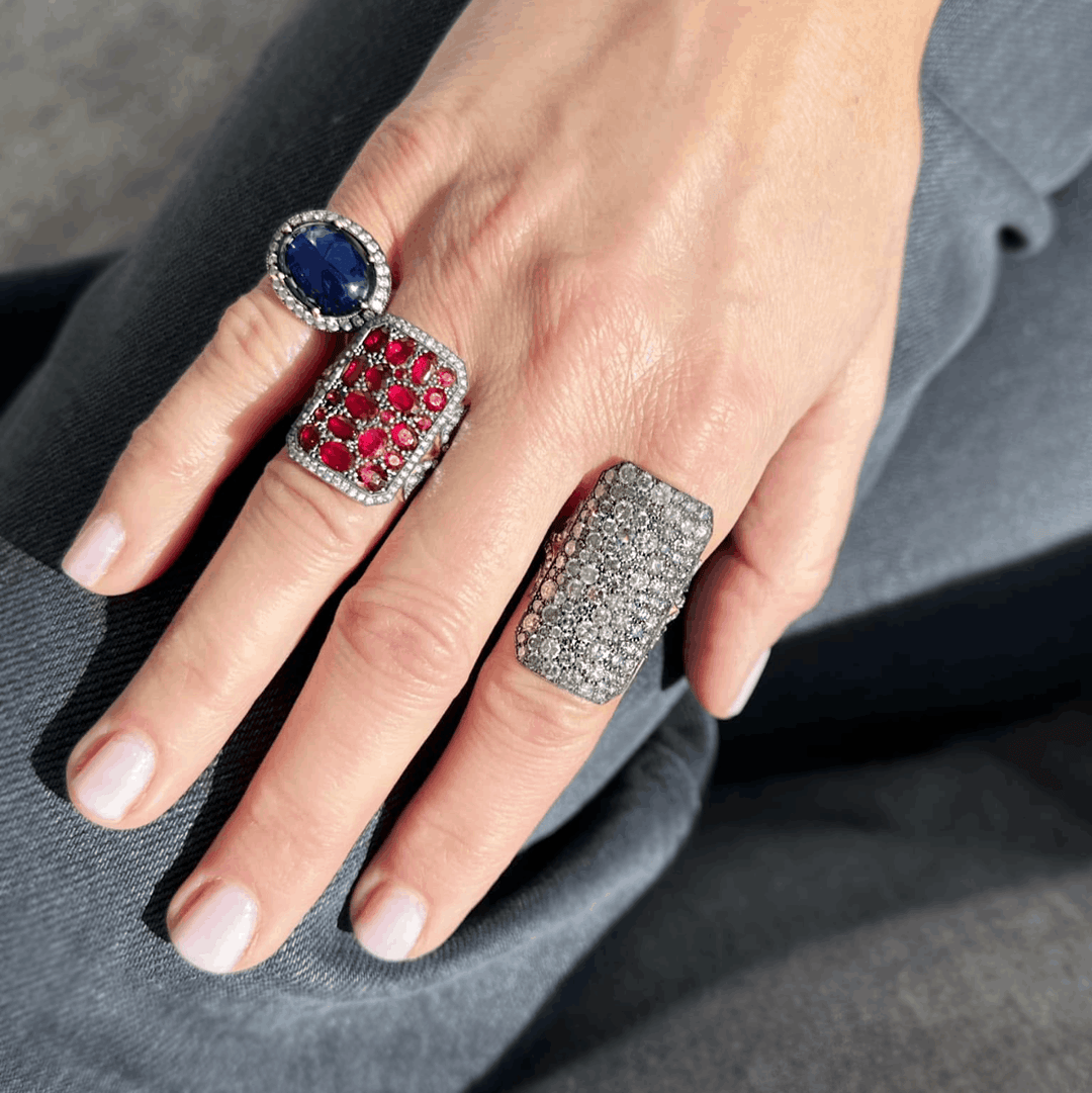 Burmese Ruby Ten Table Ring
