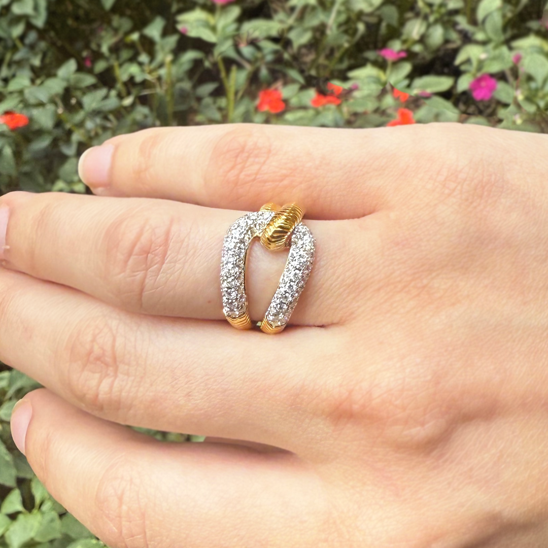 Pave Buckle ring