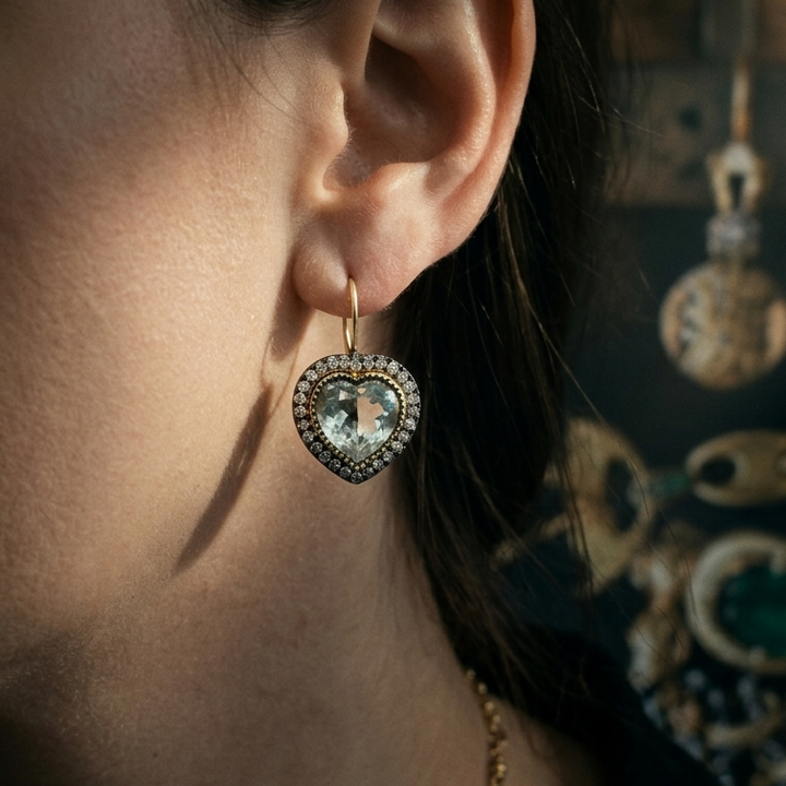 Heart Drop Earrings