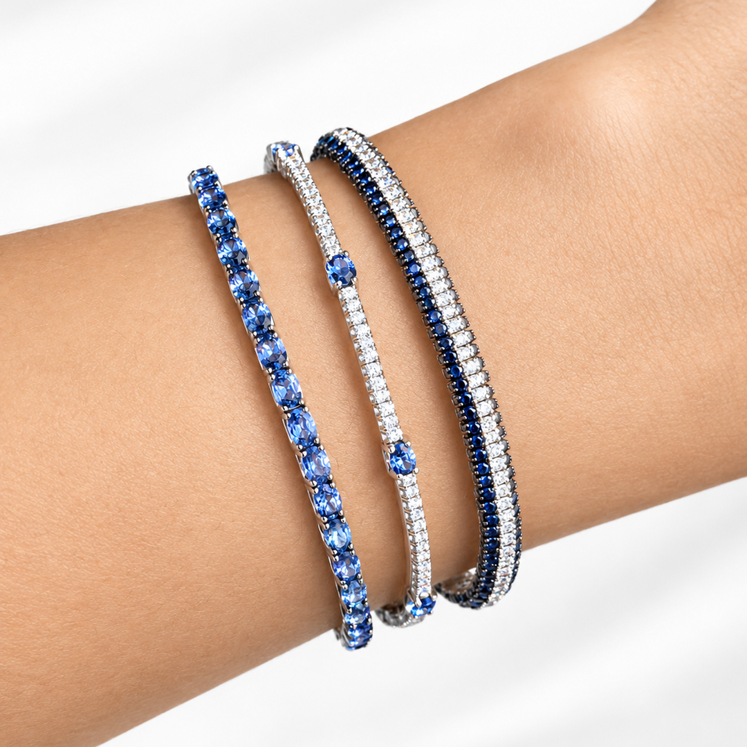 Blue Sapphire Stretch Bracelet