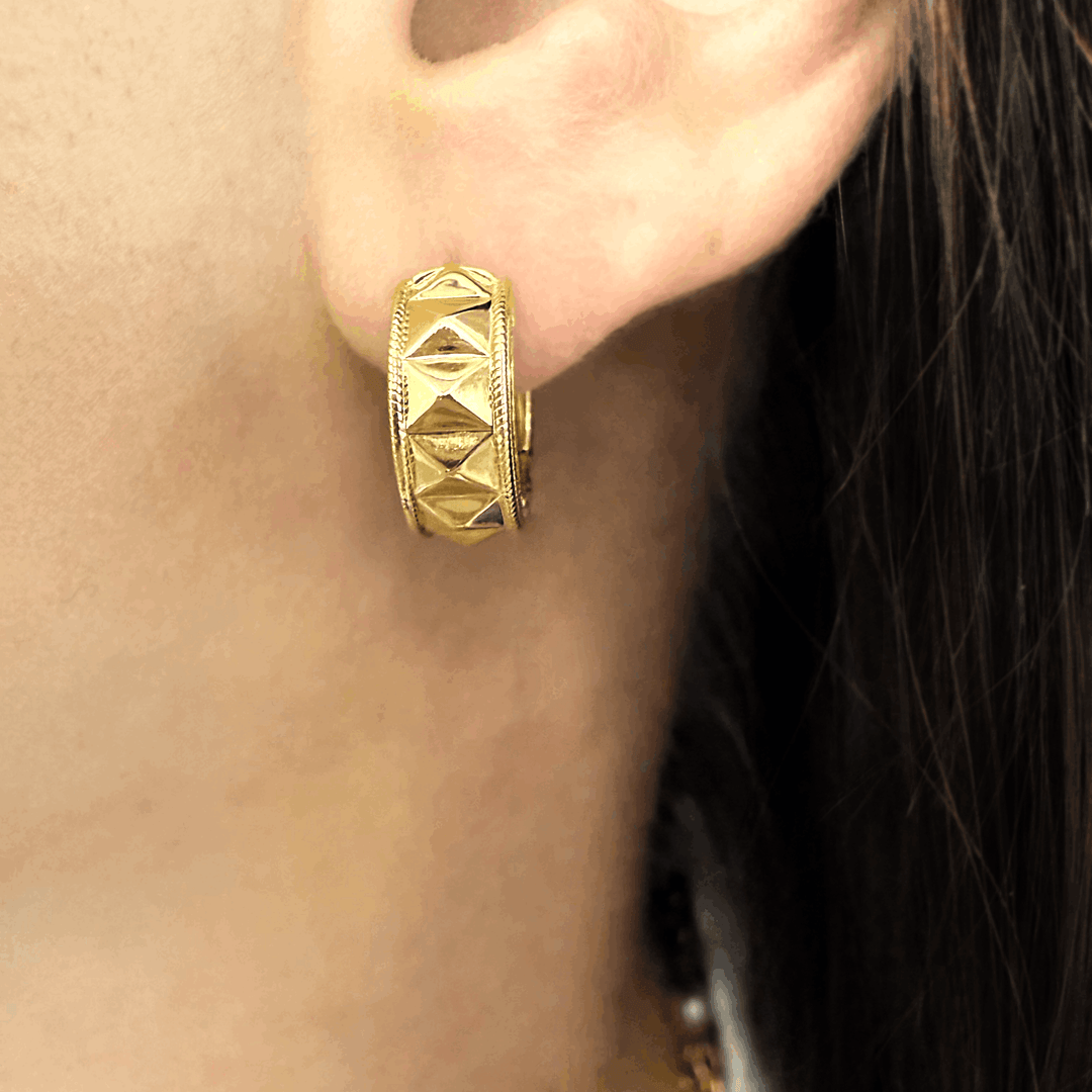 Rockstud Huggie Earrings