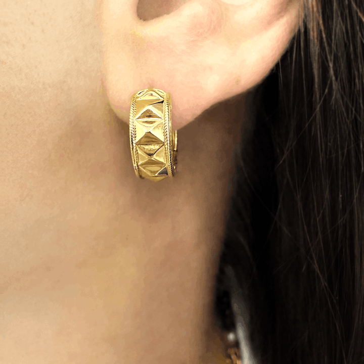 Rockstud Huggie Earrings